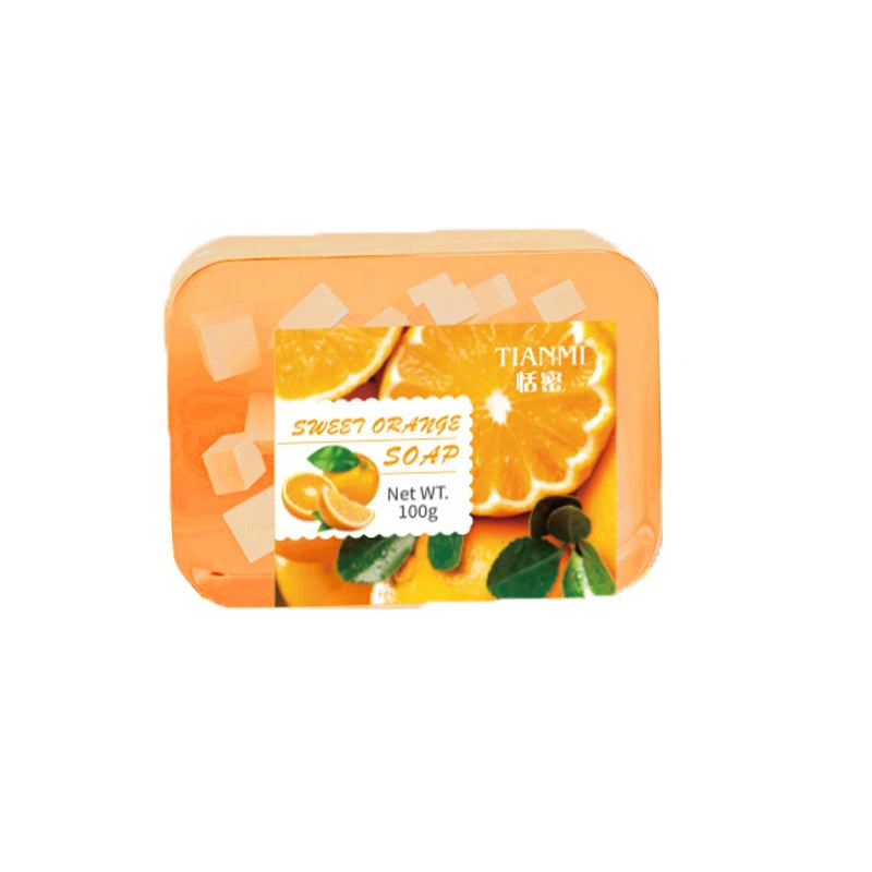 Sweet Orange Jelly Soap, Enriched with Sweet Orange and Glycerin, Deeply Cleanses the Face and Body, Hydrates and Moisturizes
