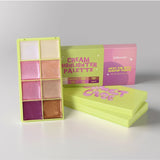 Eyebrow Cream Blush Curve Case Cream Cosmetics Highlighter Palette Matte Shimmer Finishes Shadow Tones Long-Lasting Cosmetics