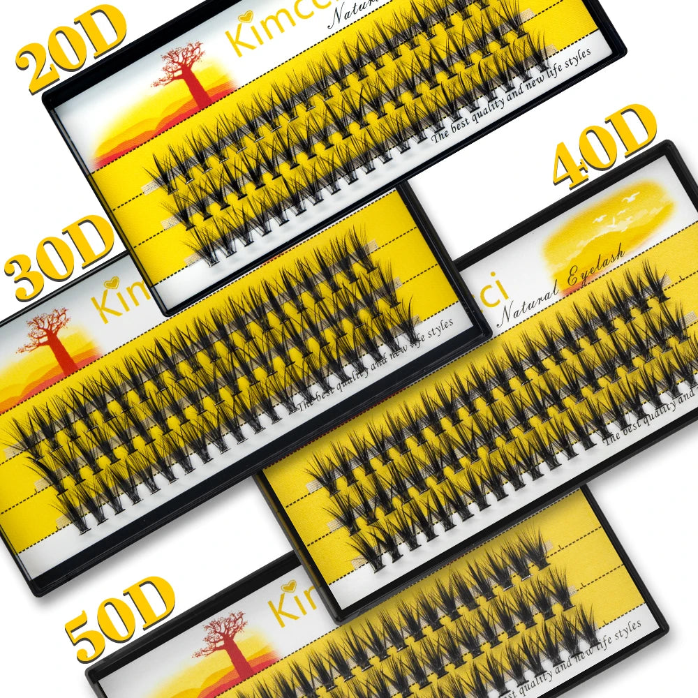 20D/30D/40D/50D 60 Bundles Mink Eyelashes Extension Natural 3D Russian Volume Fake Lashes Individual Cluster Makeup  Tools Cilia