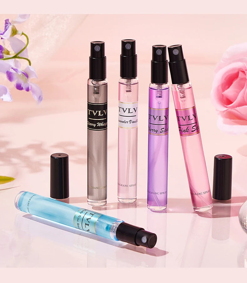 Alcohol-Free Women's Fragrance Gift Set 5Pcs Long-Lasting Fresh Scent Body Spray