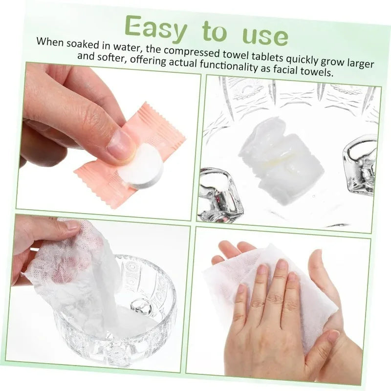 50PCS Mini Compressed Towel Disposable Capsules Towel Magic Face Care Tablet Outdoor Travel Cloth Wipes Paper Tissue 2026