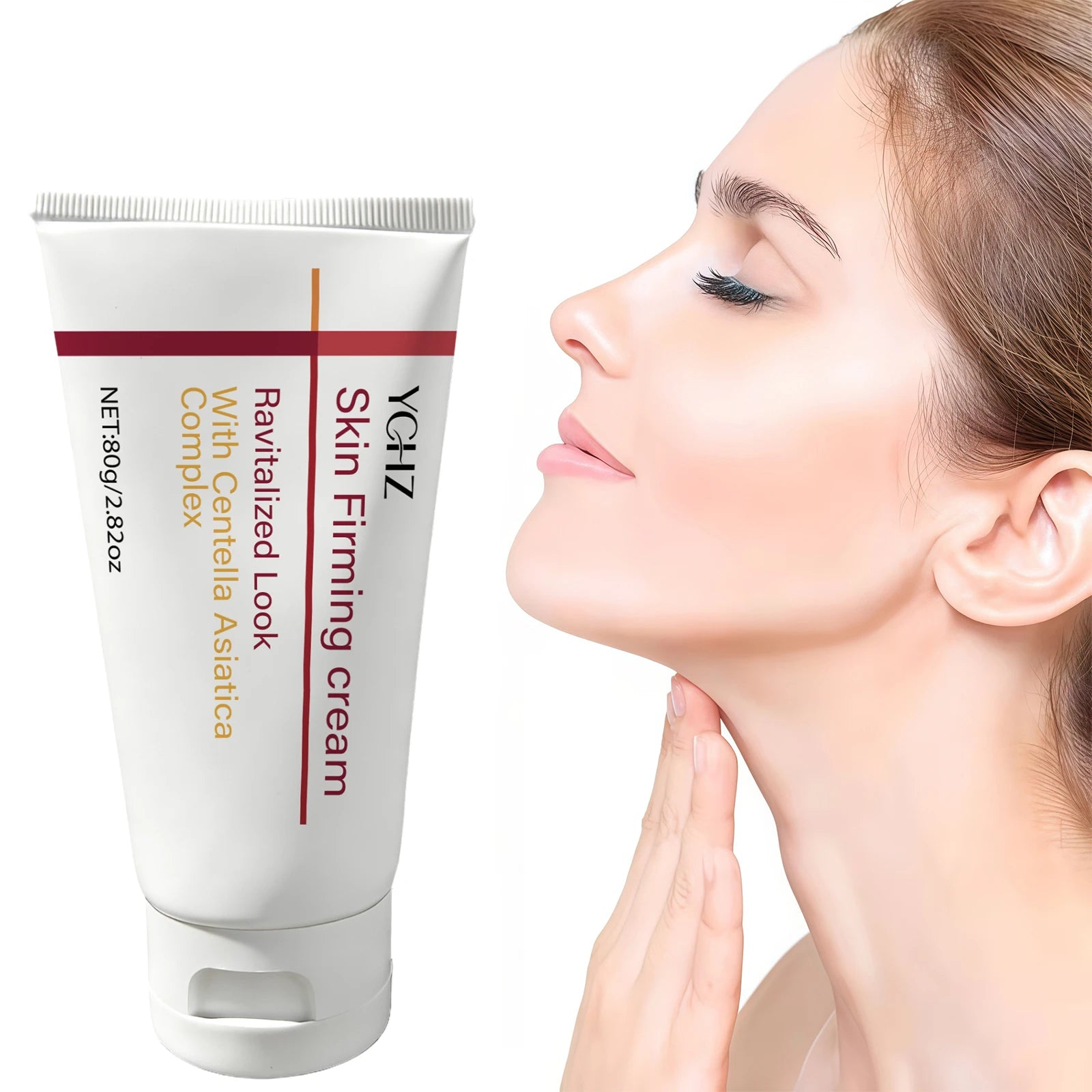 Ychz Korean Anti-Aging Moisturizing Cream, Containing Centella Asiatica, Reduces Wrinkles, Tightens Skin, Deeply Hydrates, and Absorbs Quickly, 80g