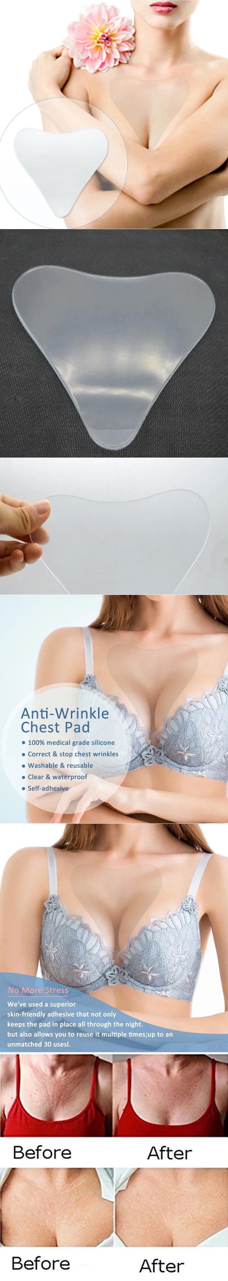 New Anti-wrinkle Chest Pads Reusable Chest Lift Patch Self-adhesive Chest Neck Pad Silicone Anti-Aging Wrinkle Remover Pad