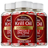Antarctic Krill Oil Astaxanthin Capsules(EPA, DHA) Joint And Skin Health Support Immunity, Cardiovascular, Non-GmoSupplementsSup