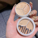 3-Color Concealer Palette Professionally Covers Eyes Dark Circles Spots Pimples Black Lacrimal Groove Repair Foundation Make Up