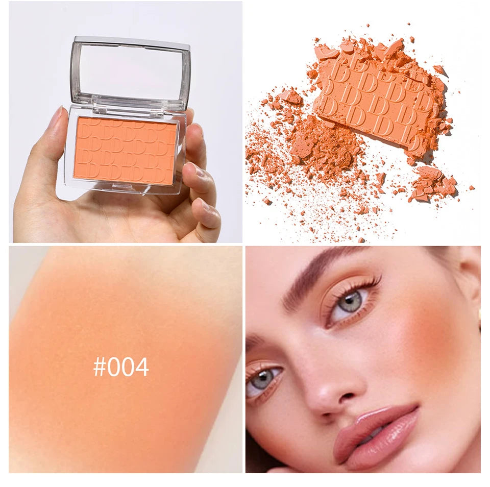 Hot Matte Embossed Blush Palette Rosy Blusher Facial Blush Powder High Pigmented Pink Coral Rouged For Cheeks Smooth Cosmetics