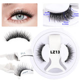 1/2 Pair Reusable Magnetic Eyelashes Tweezers Set Faux Mink Lashes Handmade 3D Natural False Eyelashes and Magnetic Tweezers Set