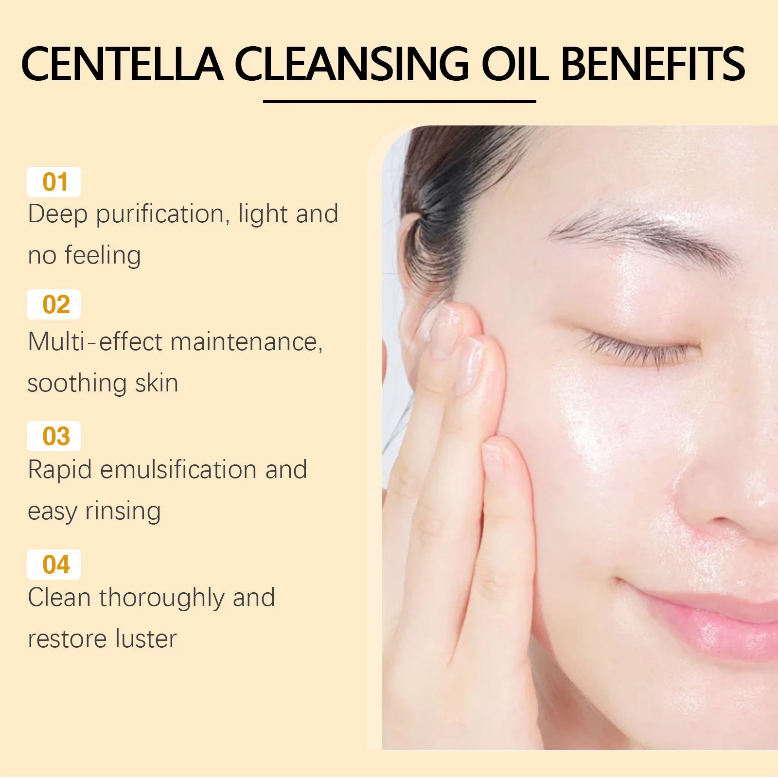 Centella Asiatica Cleansing Oil Makeup Remover Refreshing Clean Pores Oil Control Hydration Gentle Soothing Cleanser Facial Care