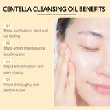 Centella Asiatica Cleansing Oil Makeup Remover Refreshing Clean Pores Oil Control Hydration Gentle Soothing Cleanser Facial Care