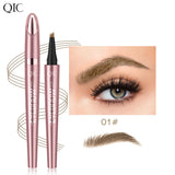 Four Claw Liquid Eyebrow Pen Waterproof Sweatproof Long Lasting 3D Wild Brow Microblading Makeup for Beginners