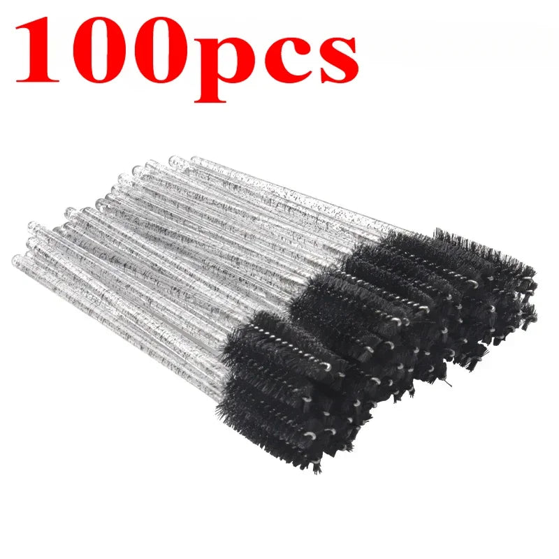Wholesale 100/500/1000pcs Eye  Beauty Tools Disposable Mascara Wands Eyelash Brush Lash Extension Colorful  Spoolies for Eyebrow