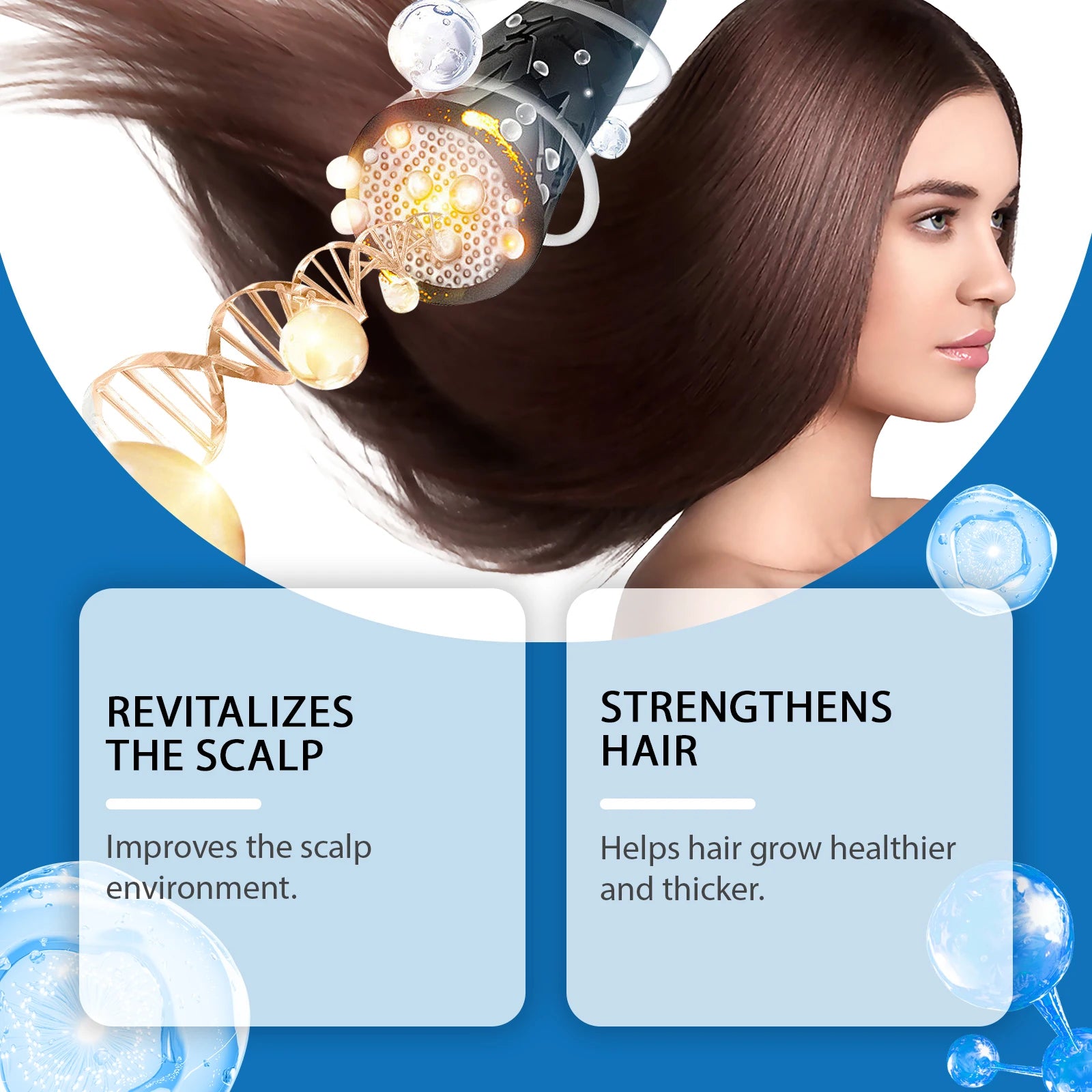 Hair Nourishing Serum Roll-On Improves Scalp Health Strengthens Hair Roots Thicker and Healthier Looking Hair Scalp Treatment Essence for Thinning Hair