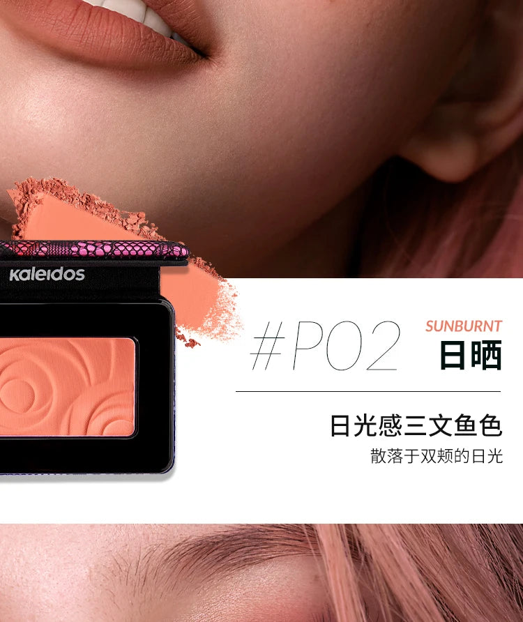 Kaleidos Blush Palette Makeup Waterproof Matte Finish For Cheek Facial Blusher On Vegan Korean Cosmetics Cruelty Free