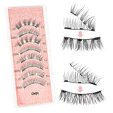 1/2 Pair Reusable Magnetic Eyelashes Tweezers Set Faux Mink Lashes Handmade 3D Natural False Eyelashes and Magnetic Tweezers Set
