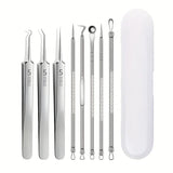 4/8PCS Acne Blackhead Comedone Black Spot Pimple Blemish Remover Skin Care Women Beauty Acne Treatment Pore Cleanser Needle Hook