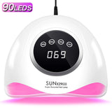 DianaBeauty 380W Professional UV LED Nail Lamp For Quick Drying Gel Nail Polish 90LEDS Gel Drying Lamp With 4 Timer Setting