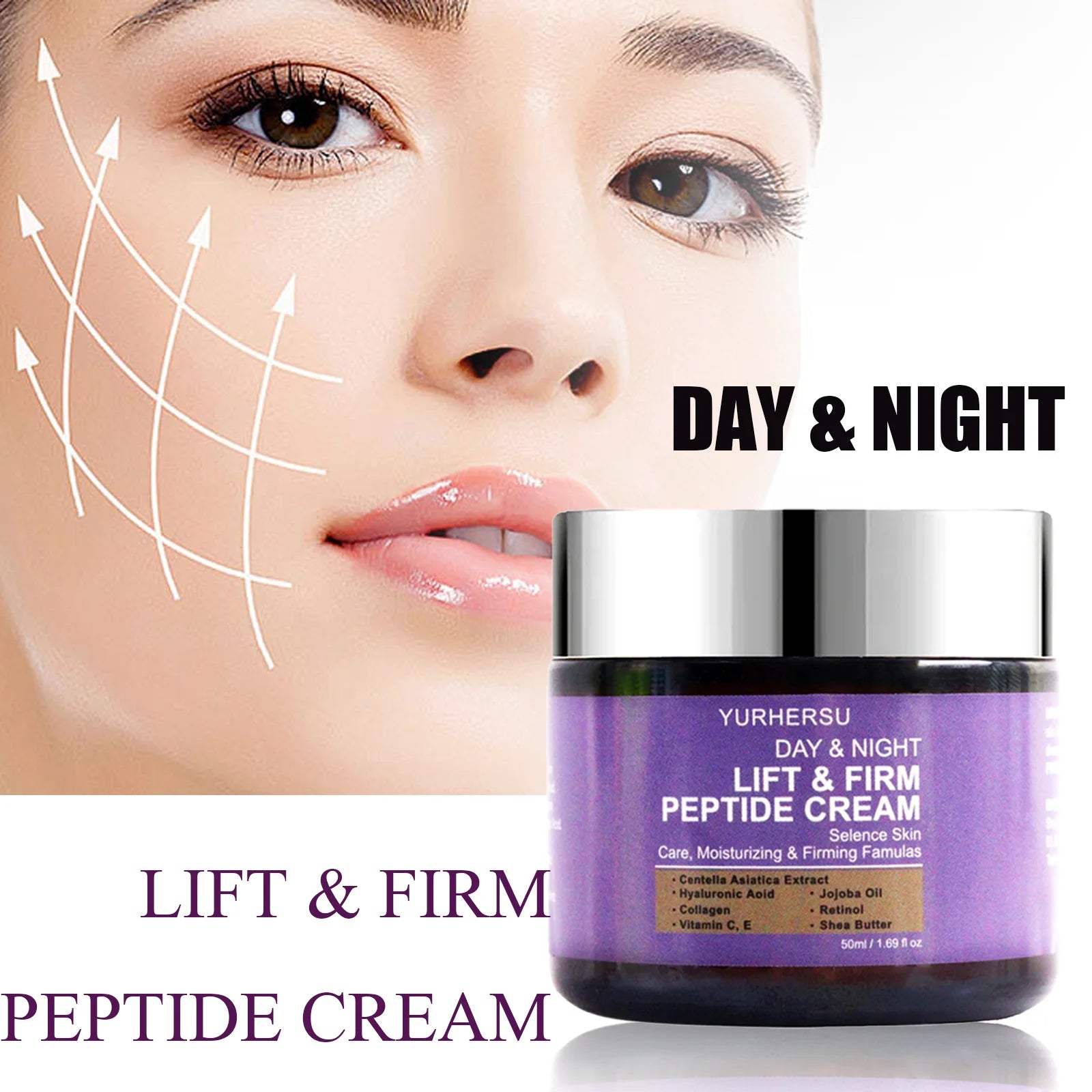 Day & Night Lifting Cream, Anti-Wrinkle Face Firming Cream, Tightens Sagging Skin, Fast Absorption, For All Skin Types