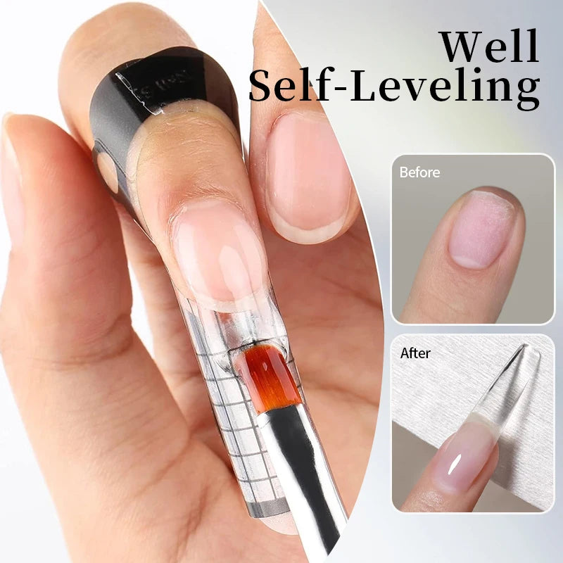 UR SUGAR 6 IN 1 Extension Nail Gel 15ML Clear Quick Builder Nail Gel Semi Permanent Self-leveling UV Construction Gel Soak Off