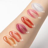 MAGIC CASA 6-Piece Set Water-Gloss Jelly Lip Oil - Plumping, Hydrating, Makeup Base, Long-Lasting Moisture