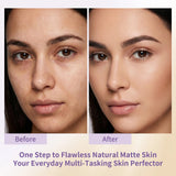 Matte Tinted Moisturizer BB Cream Long-Lasting Smooth Foundation Base Medium Coverage Blur Pores Even Skin Tone Non-greasy Makeu