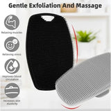 Exfoliating Silicone Brush Cleanser No Slip Handle Body Scrubber Cleans and Massages Skin Bathroom Accessories Bath Brush