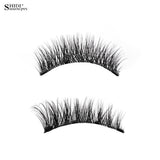 2 Pairs Magnetic Eyelash Natural Look Fluffy False Eyelashes Reusable Magnetic Eyelash Set with Applicator No Glue Need Makeup