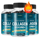 Potent Marine Collagen - with Kelp, Blueberry & Turmeric - 1400mg Hydrolyzed Collagen Supplement for Healthy Hair, Skin & Nails