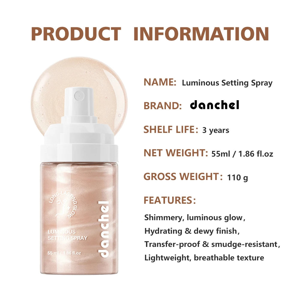 Luminous Setting Spray Instantly Boosts Skin Dewy Plump-looking Lasting Hydration Face Makeup Blends Seamlessly Natural Finish