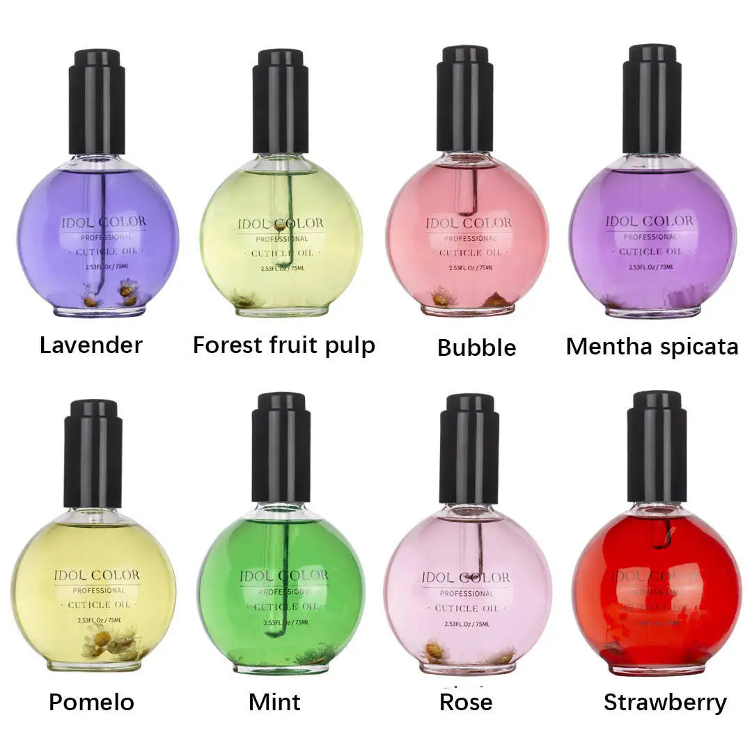 IDOL COLOR Cuticle Oil, 2.56 FL Oz, Repairs and Restores Cuticles - Organic Spa Treatment - For Stronger, Healthier Nails