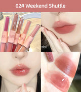 CACE Double Head Lip Gloss Sexy Red Lip Makeup Lip Mud Mirror Water Gloss Lip Glaze Matte Lipstick Waterproof Korean Cosmetics