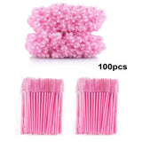 100Pcs Disposable Eyelash Brushes Spoolie Mascara Wands For Eyelash Extension Household Salon Cosmetic Supply