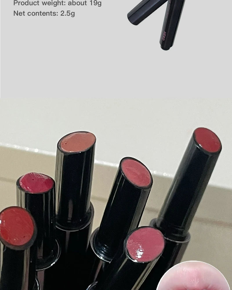 HERORANGE Push-button Mirror Lipstick Moisturizing Long-lasting Lip Glaze Lipstick