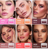 Hot Matte Embossed Blush Palette Rosy Blusher Facial Blush Powder High Pigmented Pink Coral Rouged For Cheeks Smooth Cosmetics
