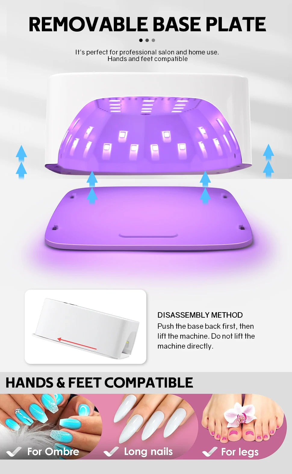 Rechargeable UV LED Nail Lamp With Automatic Sensing 30LEDS Cordless Nail Dryer for Curing Gel Polish Professional Manicure Tool