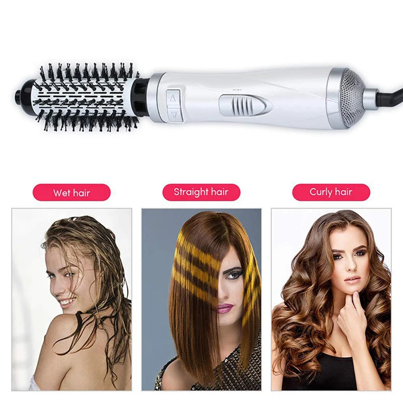 3 in 1 Round Rotating Volumizer Styler Rotating Hair Brush Automatic Rotating Styler Ionic Hair Brush hot air Dryer