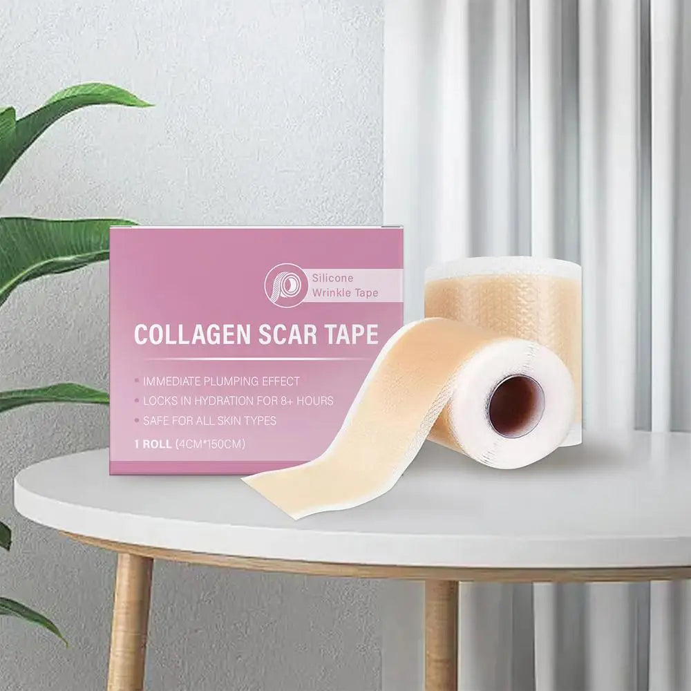 1 Roll Silicone Scar Sheets , 4cmX150cm Self-Adhesive Scar Cover Tape Reusable and Effective Skin Care Strips collagen scar tape