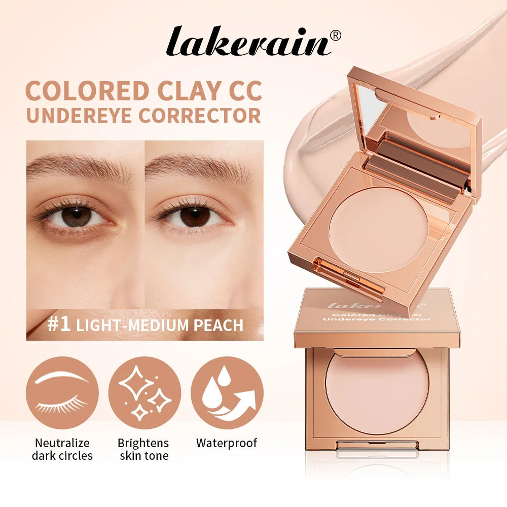 Undereye Color Correction Concealer Fine Clay Texture Brightening Smoothing Skin Waterproof Moisturizes Quick Cover Dark Circles