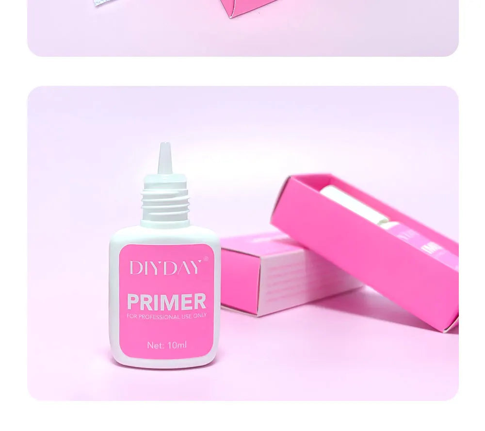 DIYDAY Eyelash Glue Primer for Natural Lashes, Deep Cleansing Oil-Free Prep Adhesive Primer for Eyelash Extension