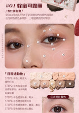 Flower knows Strawberry Cupid Collection Facial Complexion Palette Blush Eyeshadow Highlighter Flower Know Face Bronzer Palette