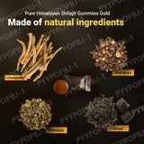Pure Himalayan Shilajit Gummies Supplements Contain 3000mg xilaizhi & 85+ Trace Minerals Daily health support 60 Pieces