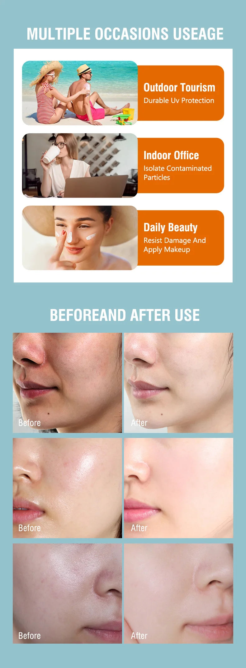 Disaar Facial Sunscreen Cream SPF 90 Body Protector Solar Lotion Original Facial Body Moisturizing UV Protection Sun Sunblock