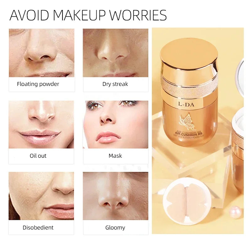 Air Cushion CC Cream Moisturizing Foundation Concealer Long Lasting Waterproof Brighten BB Cream Isolation Base Makeup Cosmetics