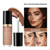 Long-lasting Coverage Concealer Matte Foundation Multi-Use Cream Oil Free Highlight and Retouch Face Makeup Products for Women