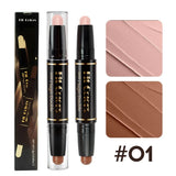 Double-head Highlight Shadow Stick Face Bronzer Contouring Pen Foundation Cream Concealer Makeup Base Beauty Women's Cosmetics