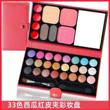 33 Colors Eye Shadow Powder Blush Lipstick Lasting Cosmetics Makeup Set with Mirror For Beginner Kids Travel Portable Palette