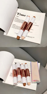 SHAQINUO 2 in 1 Dual Head Highlighter for Face & Body Contour and Highlighter Stick for Face and Body