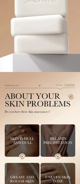 Sadoer Niacinamide Arbutin Facial Soap Moisturizing Brightening Deep Cleansing Body Face Wash Foam Facial Cleanser Handmade Soap
