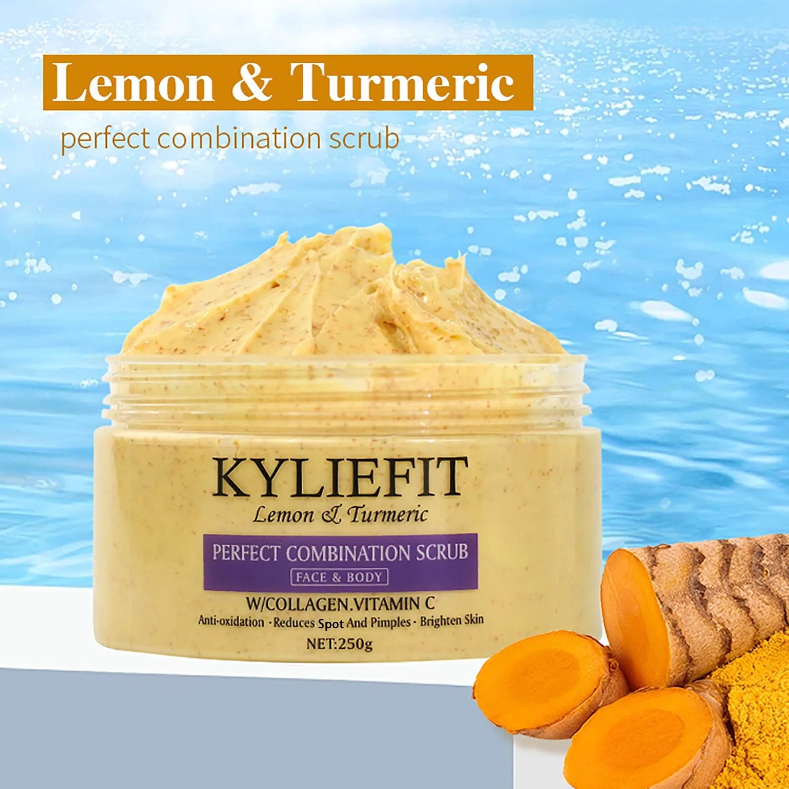 Papaya And Tomato Combination Scrub, Reduce Spots, Whitening, Exfoliating, Moisturizing, Smooth Skin, For Face And Body, 250g