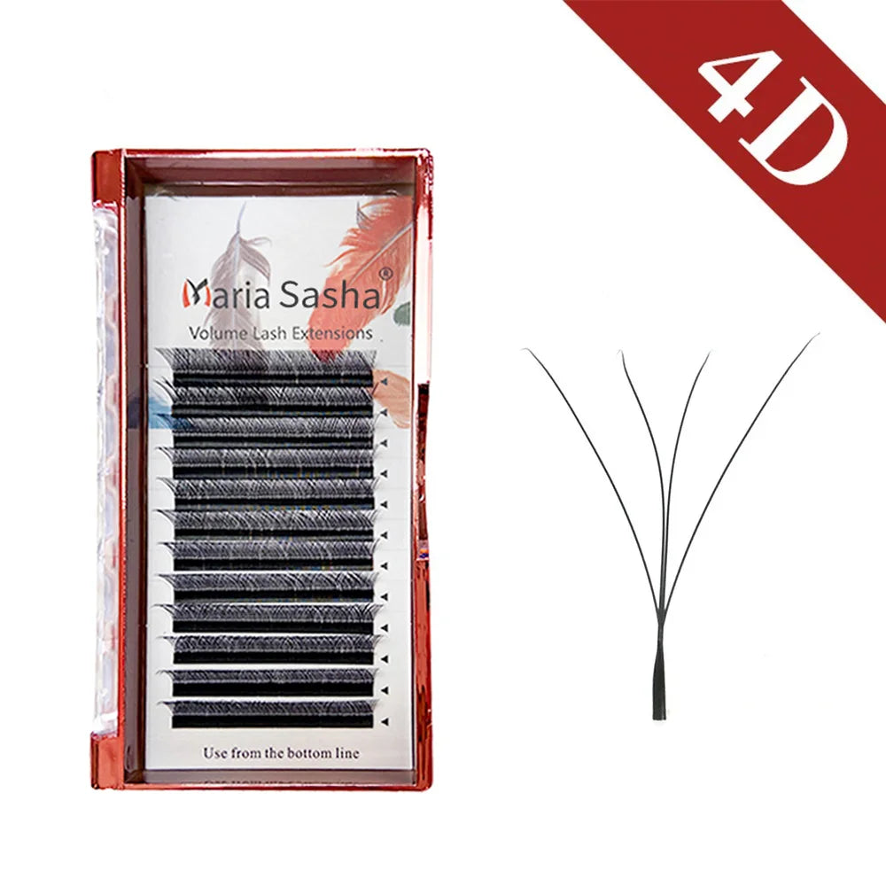 MARIA W Shape Eyelash Extensions  3D 4D 5D 6D 7D Premade Fans Speed Eyelash Extensions Natural Soft Light Full Dense