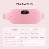 Women Menstrual Heating Pads Effective Hot Compress Period Relief Belt Rechargeable Heated Waist Massager Gifts for Female